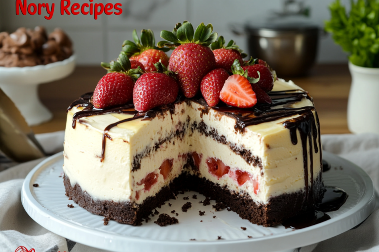 Cheesecake Cake – a slice showing layers of cheesecake and cake with frosting
