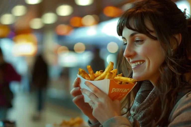 Potato Corner in USA – flavored fries at an American mall food court
