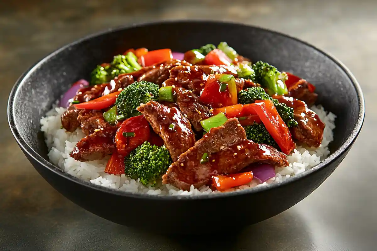 u6185574297 A wok filled with sizzling beef stir fry featurin b8578e28 061e 4e36 9273 54ae9bc87bcd 0 www.noryrecipes.com