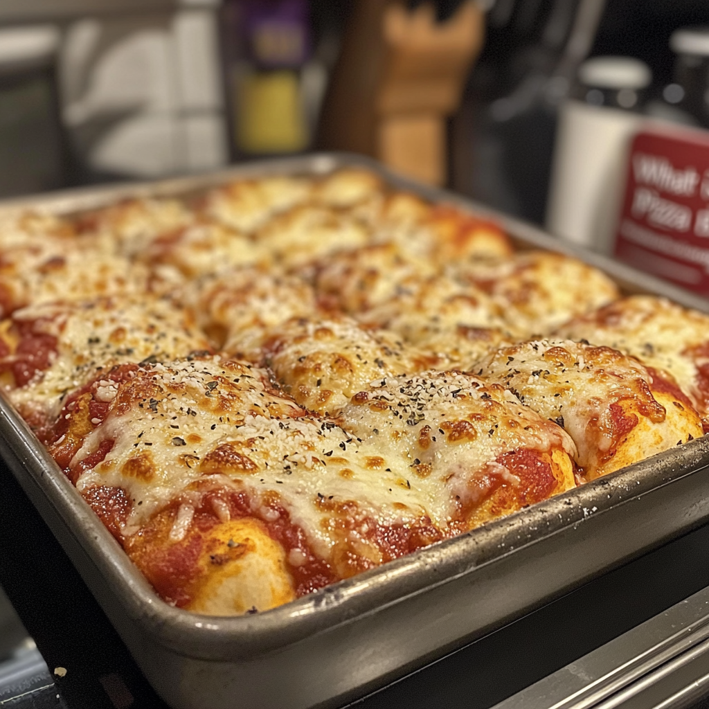Assorted pizza bread varieties including garlic knots and focaccia