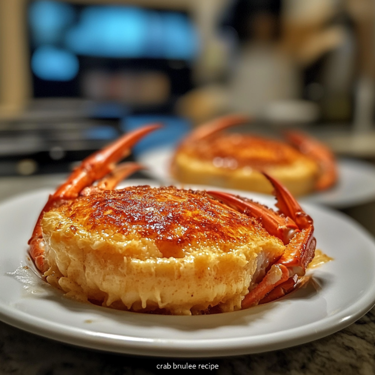 Crab Brûlée Recipe – savory ramekin with caramelized sugar and crab custard