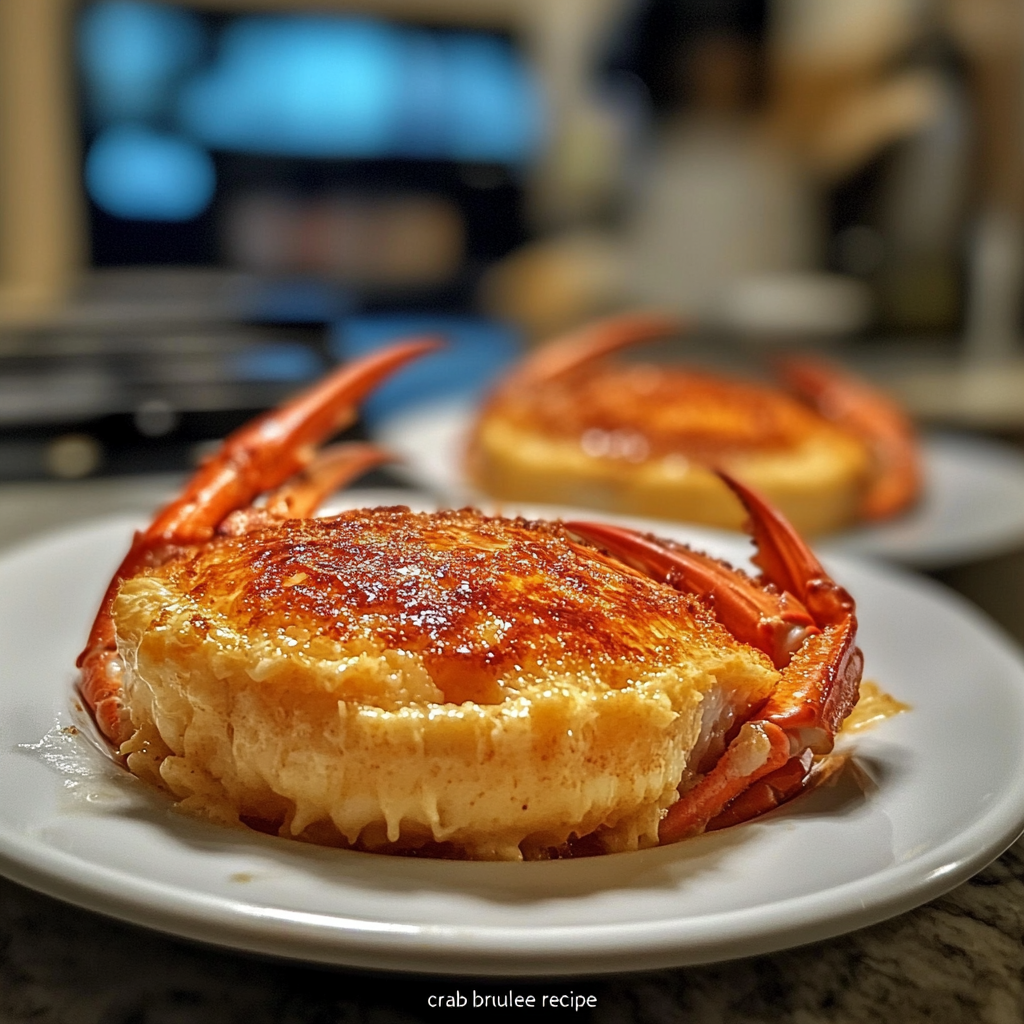 Crab Brûlée Recipe – savory ramekin with caramelized sugar and crab custard