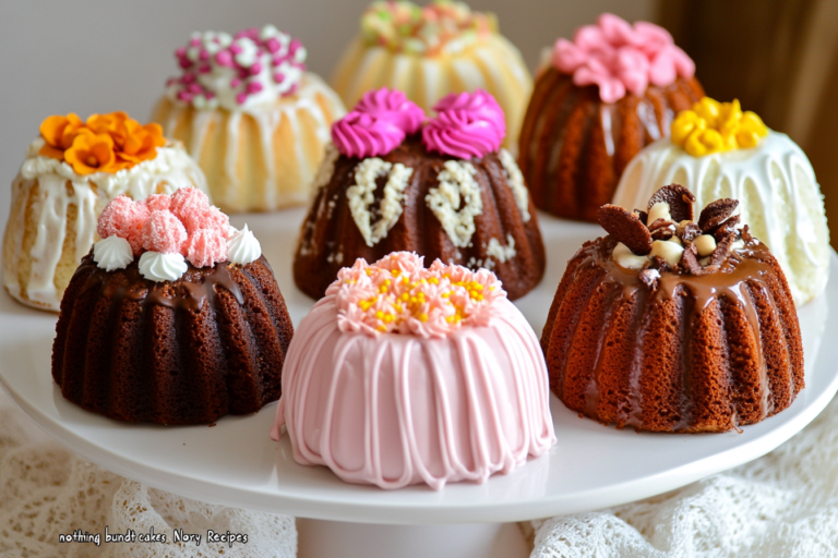 Nothing Bundt Cakes Guide – assortment of decorated bundt cakes on display