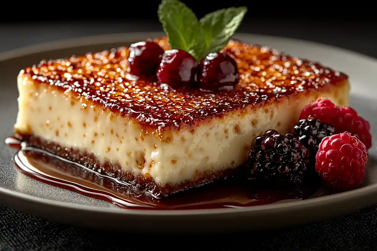 creme brulee taste – caramelized sugar top with creamy custard beneath