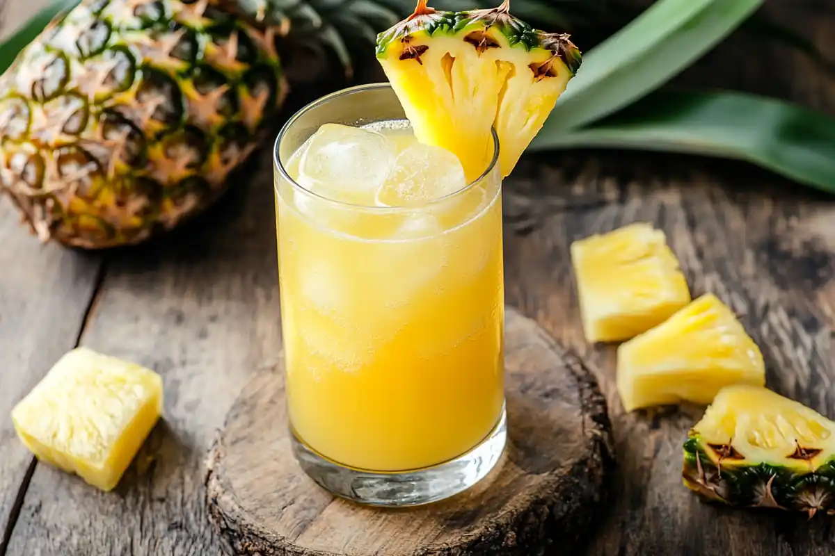 u6185574297 A refreshing glass of fresh pineapple juice with ff4b1edf 8ab4 46e5 a184 3be766833e94 0 www.noryrecipes.com