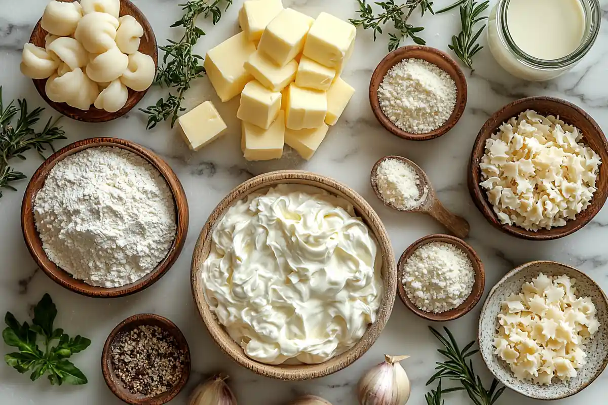 u6185574297 Flat lay of ingredients for HelloFresh cream sauc 8dd72828 ce66 4ae4 a215 53df8523fdeb 3 www.noryrecipes.com